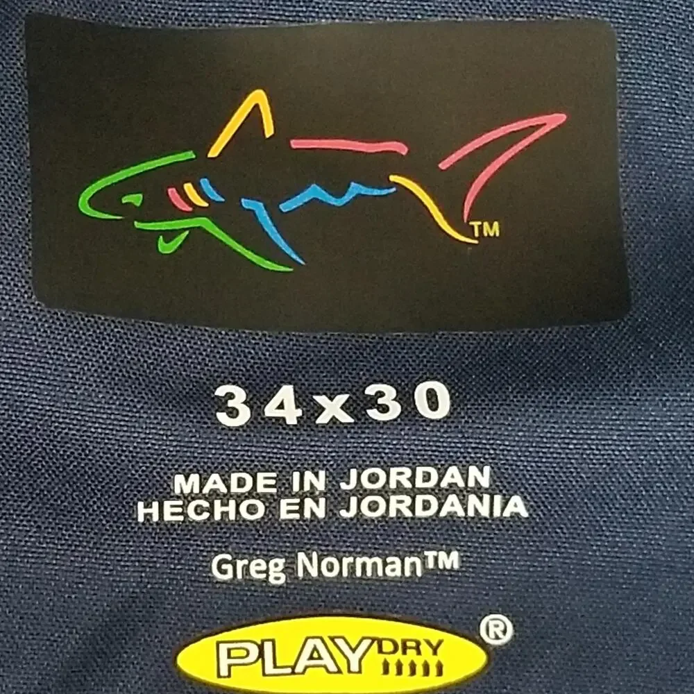 Greg Norman Pants Mens 34x30 Blue Classic Fit‎ Performance PlayDry Golf Stretch